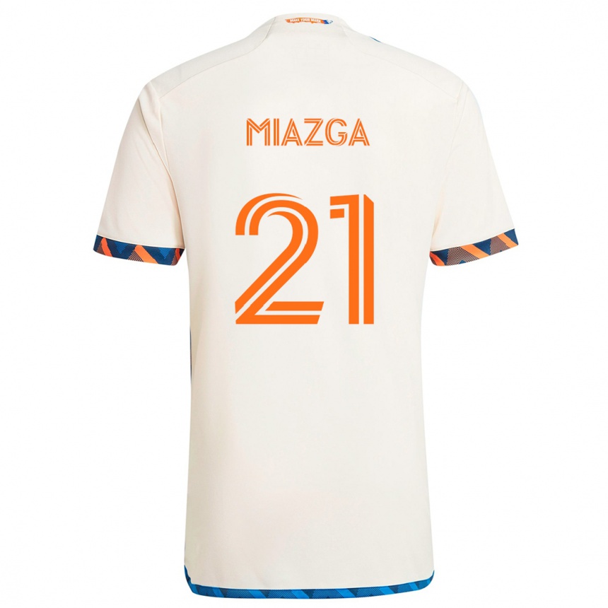 Hombre Fútbol Camiseta Matt Miazga #21 Blanco Naranja 2ª Equipación 2024/25 Argentina