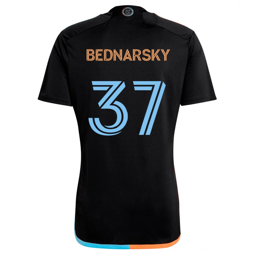 Hombre Fútbol Camiseta Stevo Bednarsky #37 Negro Naranja Azul 2ª Equipación 2024/25 Argentina