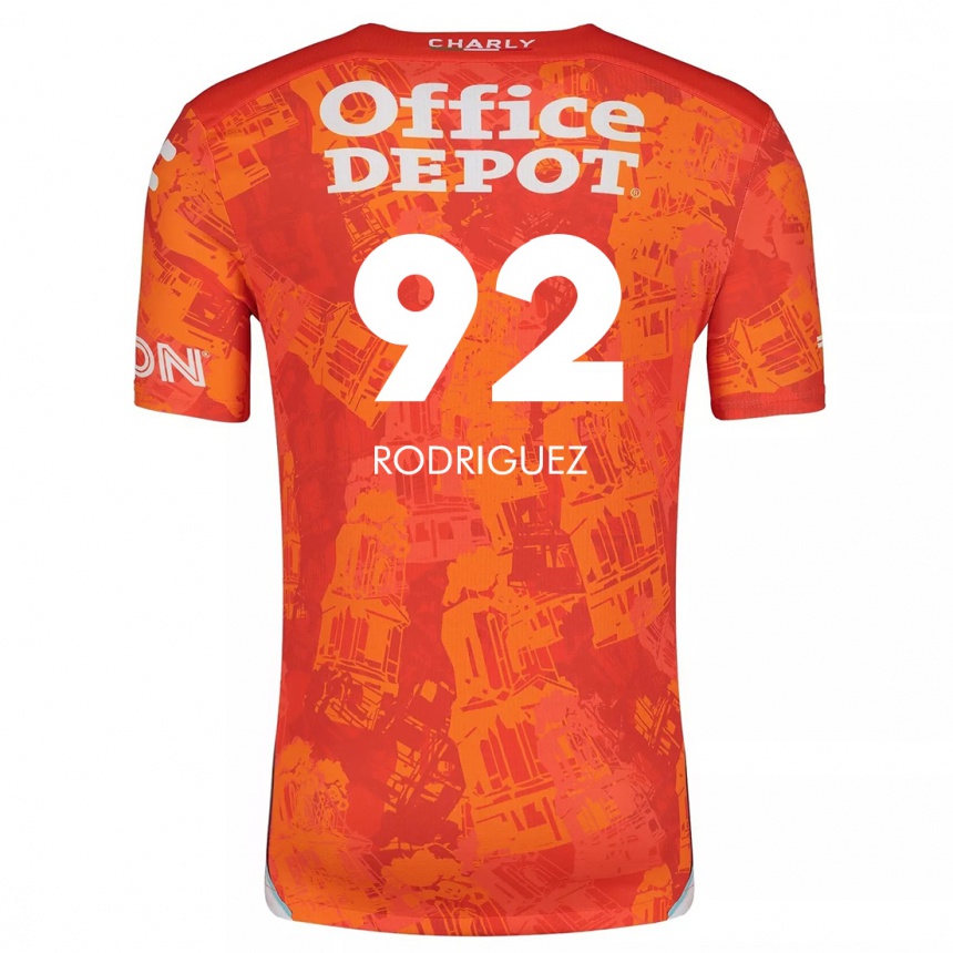 Hombre Fútbol Camiseta Sergio Rodríguez #92 Naranja Blanco 2ª Equipación 2024/25 Argentina