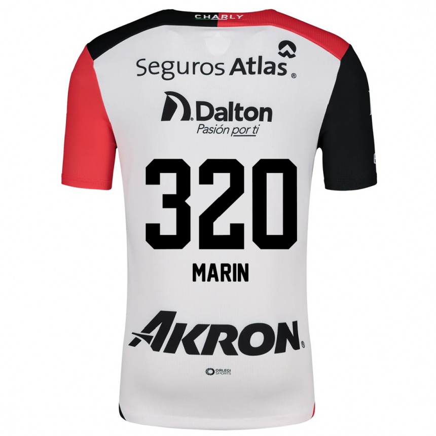 Hombre Fútbol Camiseta Donato Marín #320 Blanco Rojo Negro 2ª Equipación 2024/25 Argentina