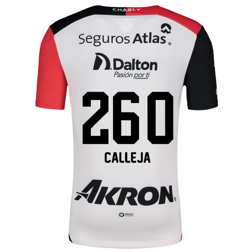 Hombre Fútbol Camiseta Diego Calleja #260 Blanco Rojo Negro 2ª Equipación 2024/25 Argentina