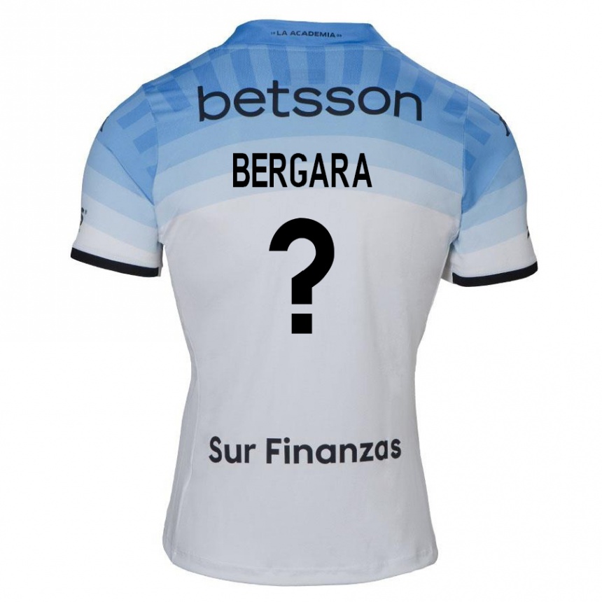 Hombre Fútbol Camiseta Matías Bergara #0 Blanco Azul Negro 2ª Equipación 2024/25 Argentina