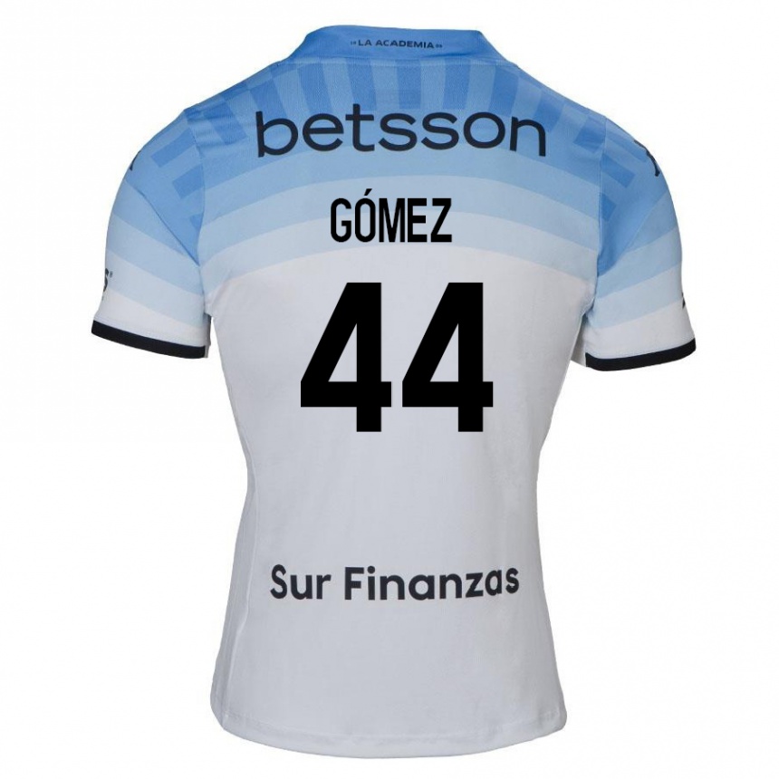 Hombre Fútbol Camiseta Francisco Gómez #44 Blanco Azul Negro 2ª Equipación 2024/25 Argentina