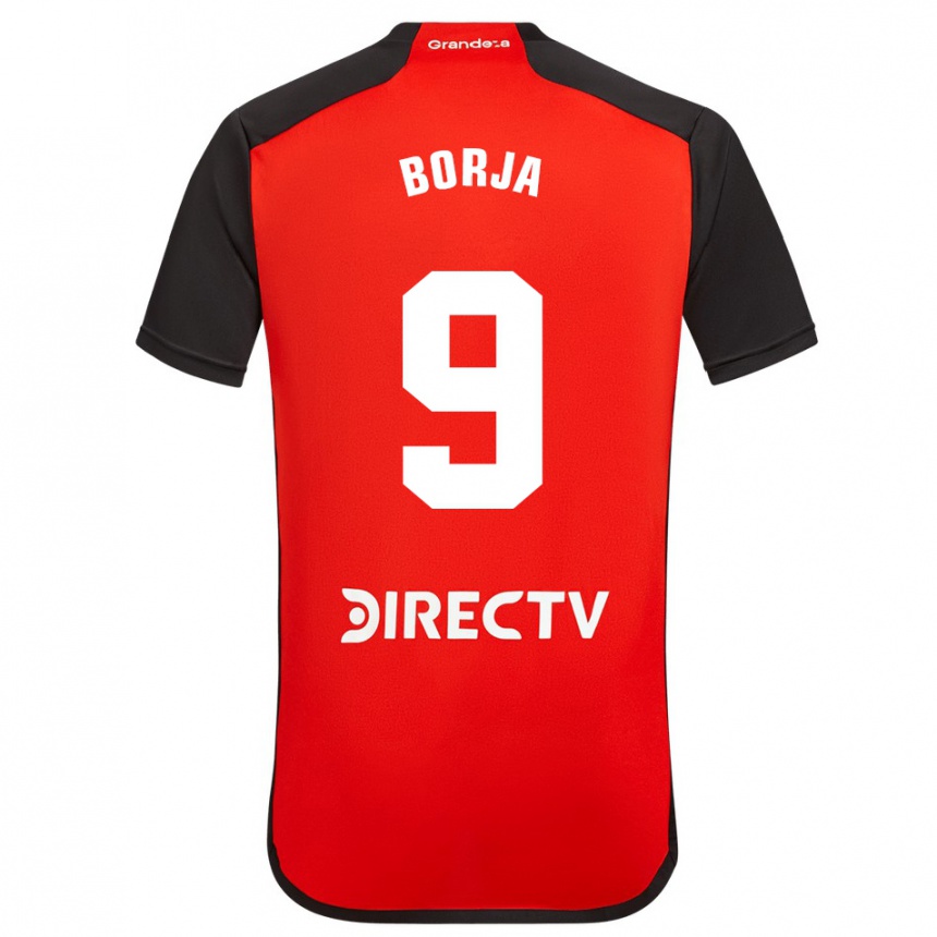 Hombre Fútbol Camiseta Miguel Borja #9 Rojo Negro Blanco 2ª Equipación 2024/25 Argentina