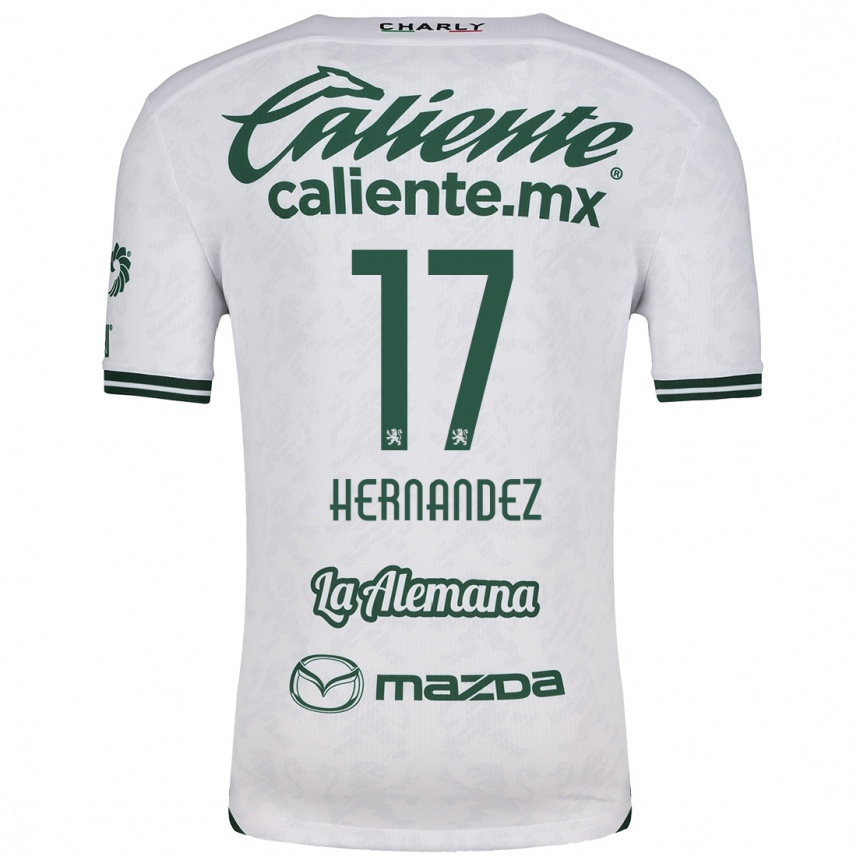 Hombre Fútbol Camiseta Daniel Hernández #17 Blanco Verde 2ª Equipación 2024/25 Argentina