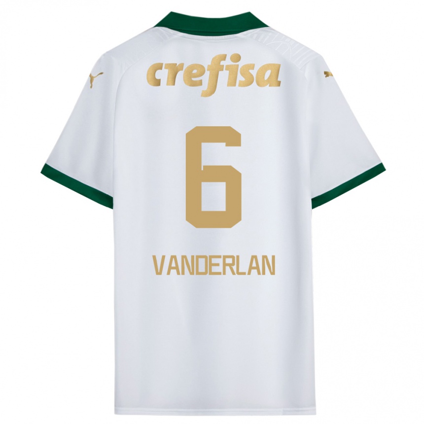 Hombre Fútbol Camiseta Vanderlan #6 Blanco Verde 2ª Equipación 2024/25 Argentina