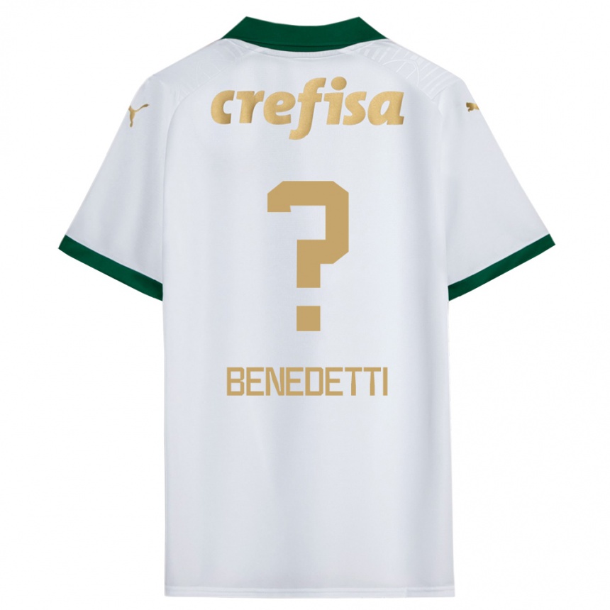 Hombre Fútbol Camiseta Luis Benedetti #0 Blanco Verde 2ª Equipación 2024/25 Argentina