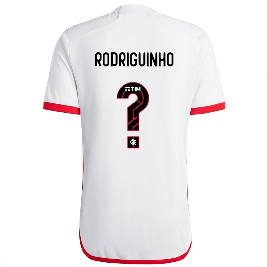 Hombre Fútbol Camiseta Rodriguinho #0 Blanco Rojo 2ª Equipación 2024/25 Argentina