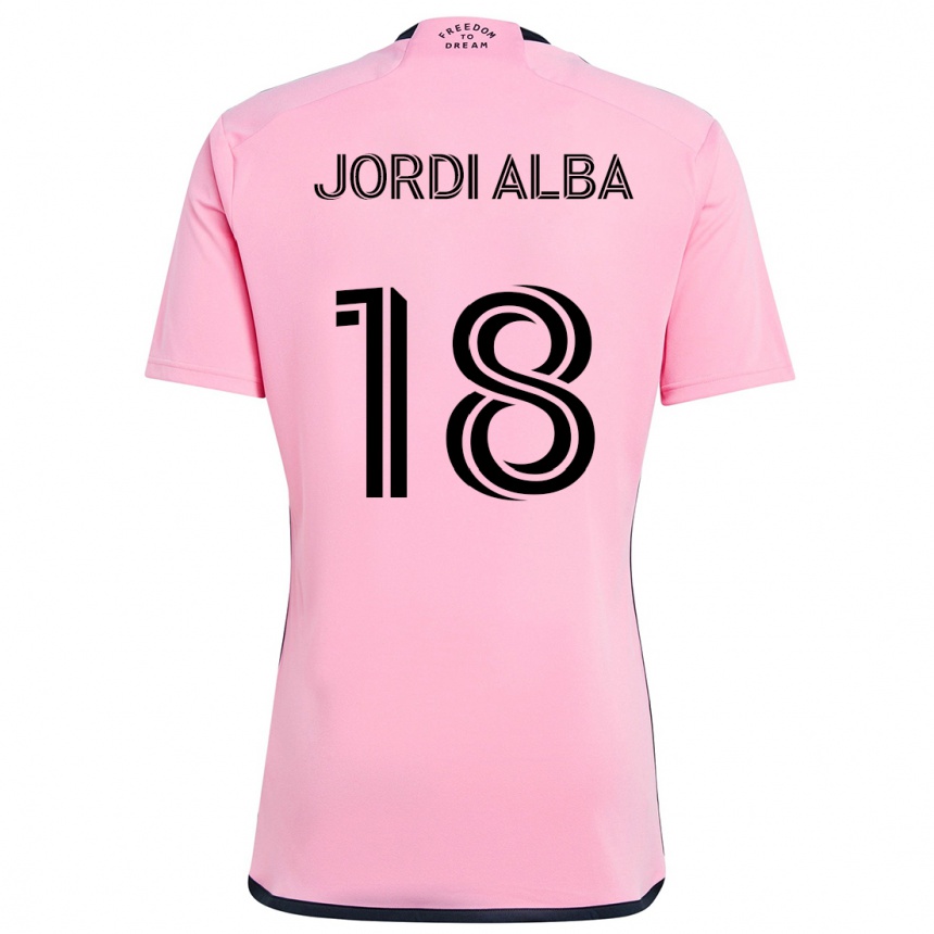 Mujer Fútbol Camiseta Jordi Alba #18 Rosa 1ª Equipación 2024/25 Argentina