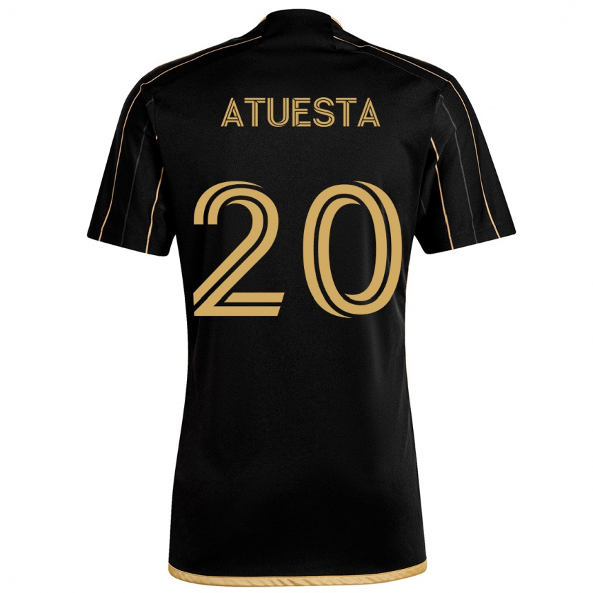 Mujer Fútbol Camiseta Eduard Atuesta #20 Oro Negro 1ª Equipación 2024/25 Argentina