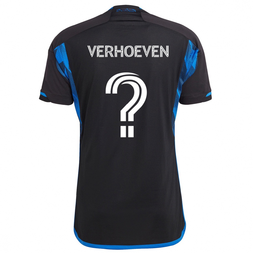 Mujer Fútbol Camiseta Oscar Verhoeven #0 Azul Negro 1ª Equipación 2024/25 Argentina