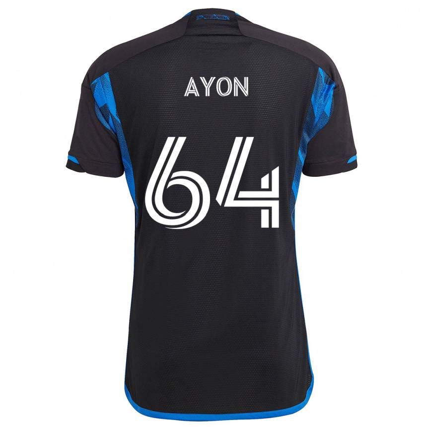 Mujer Fútbol Camiseta Jerry Ayon #64 Azul Negro 1ª Equipación 2024/25 Argentina