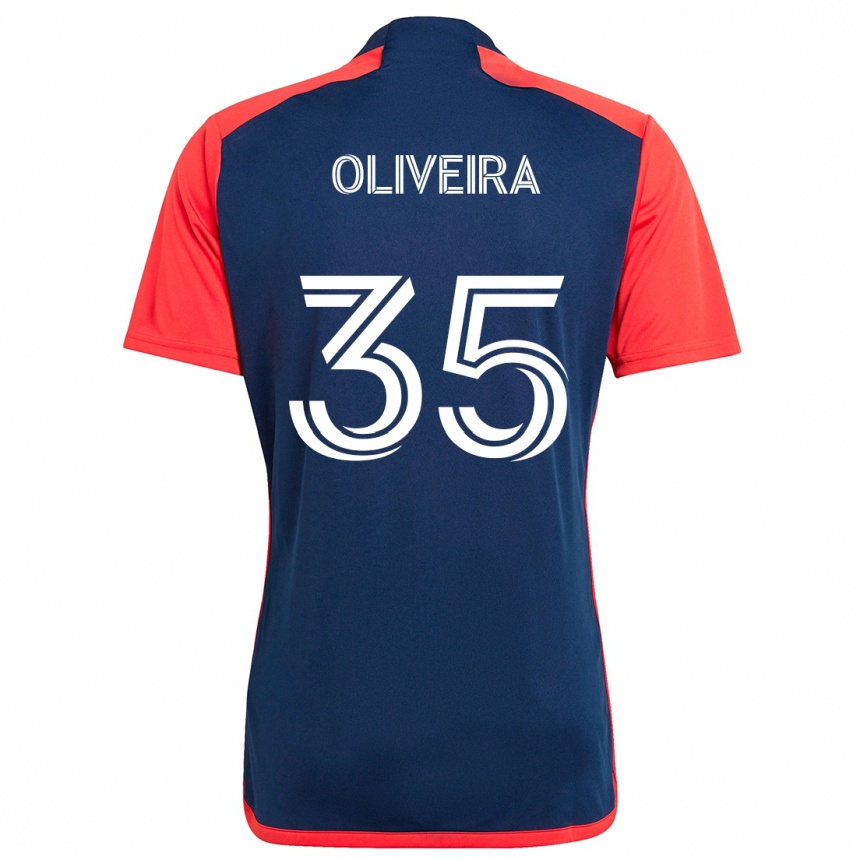 Mujer Fútbol Camiseta Cristiano Oliveira #35 Azul Rojo 1ª Equipación 2024/25 Argentina