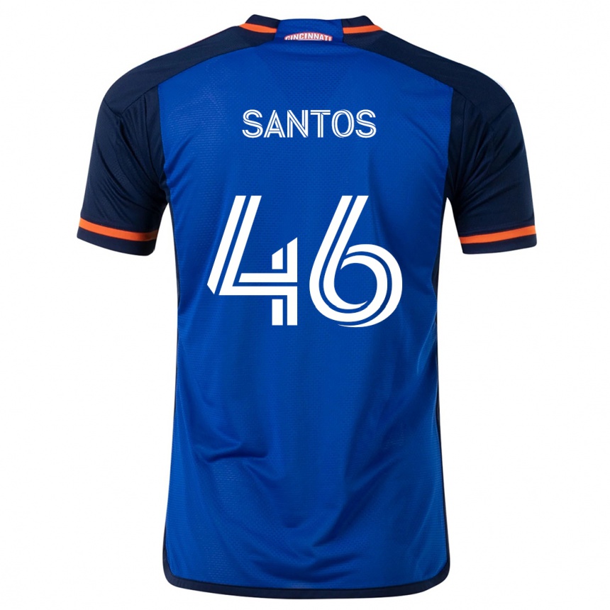 Mujer Fútbol Camiseta Guilherme Santos #46 Azul Blanco 1ª Equipación 2024/25 Argentina