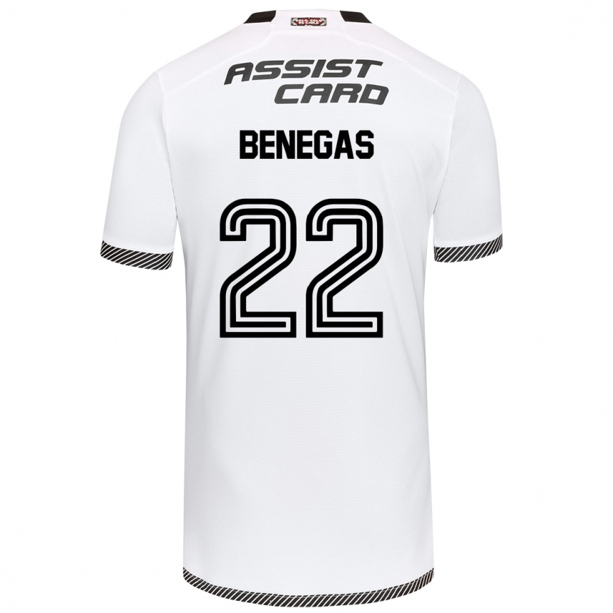 Mujer Fútbol Camiseta Leandro Benegas #22 Blanco Negro 1ª Equipación 2024/25 Argentina