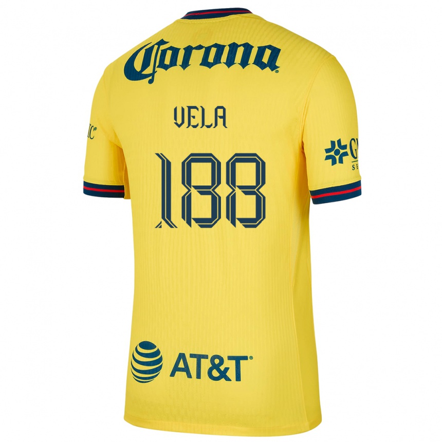 Mujer Fútbol Camiseta Christo Vela #188 Amarillo Azul 1ª Equipación 2024/25 Argentina