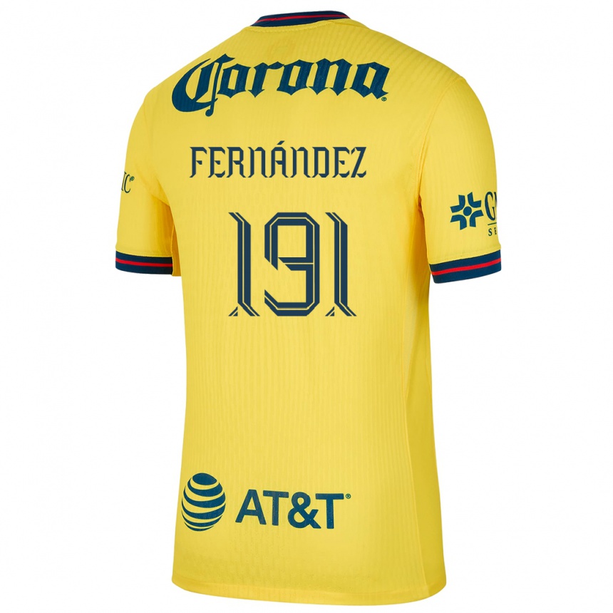 Mujer Fútbol Camiseta Adrián Fernández #191 Amarillo Azul 1ª Equipación 2024/25 Argentina