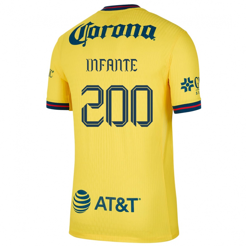 Mujer Fútbol Camiseta Armando Infante #200 Amarillo Azul 1ª Equipación 2024/25 Argentina