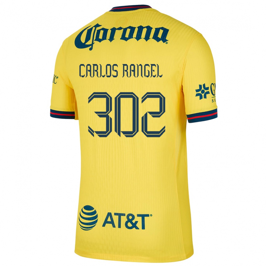 Mujer Fútbol Camiseta Juan Carlos Rangel #302 Amarillo Azul 1ª Equipación 2024/25 Argentina