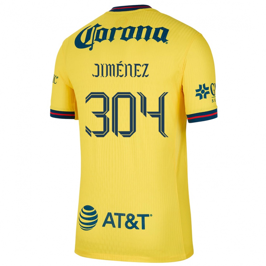 Mujer Fútbol Camiseta Derek Jiménez #304 Amarillo Azul 1ª Equipación 2024/25 Argentina