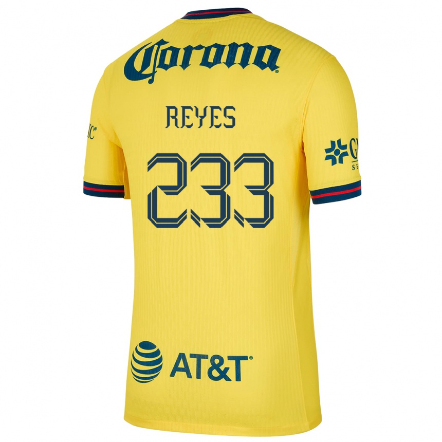 Mujer Fútbol Camiseta Andrés Reyes #233 Amarillo Azul 1ª Equipación 2024/25 Argentina