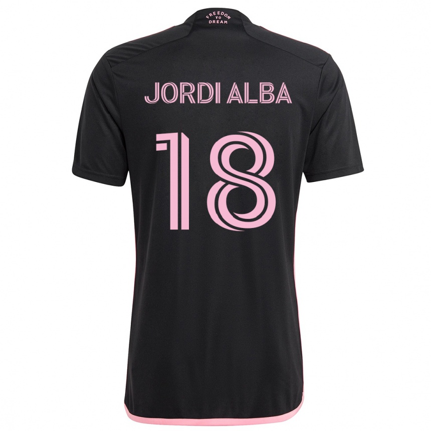 Mujer Fútbol Camiseta Jordi Alba #18 Negro 2ª Equipación 2024/25 Argentina