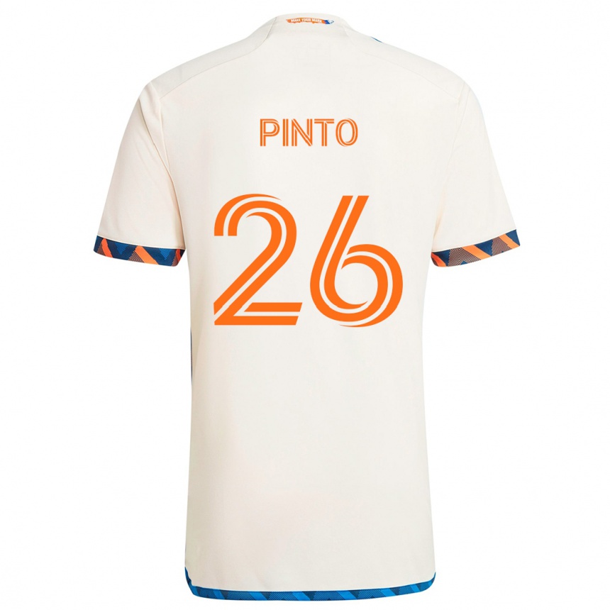 Mujer Fútbol Camiseta Malik Pinto #26 Blanco Naranja 2ª Equipación 2024/25 Argentina