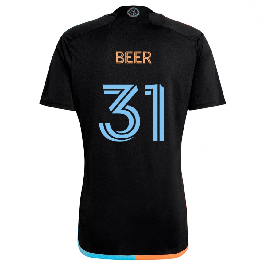 Mujer Fútbol Camiseta Jack Beer #31 Negro Naranja Azul 2ª Equipación 2024/25 Argentina