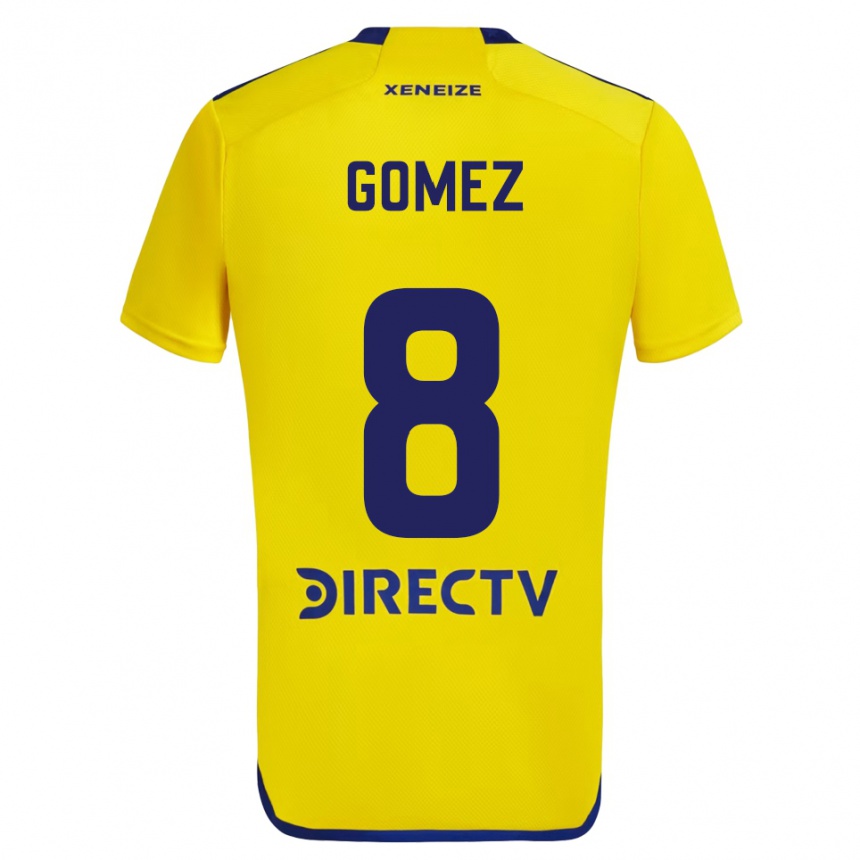 Mujer Fútbol Camiseta Camila Gomez Ares #8 Amarillo Azul 2ª Equipación 2024/25 Argentina