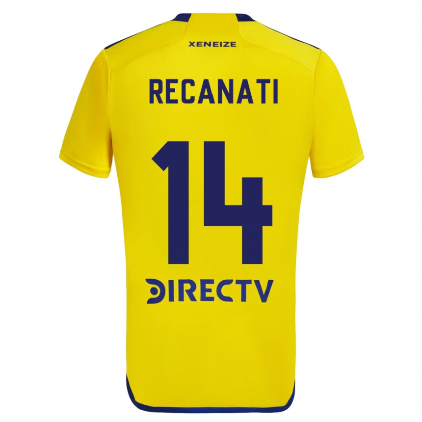 Mujer Fútbol Camiseta Bianca Recanati #14 Amarillo Azul 2ª Equipación 2024/25 Argentina