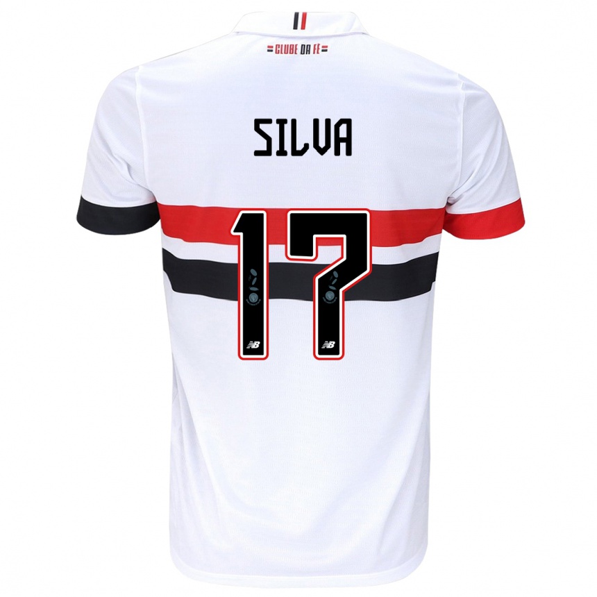 Niño Fútbol Camiseta André Silva #17 Blanco Rojo Negro 1ª Equipación 2024/25 Argentina