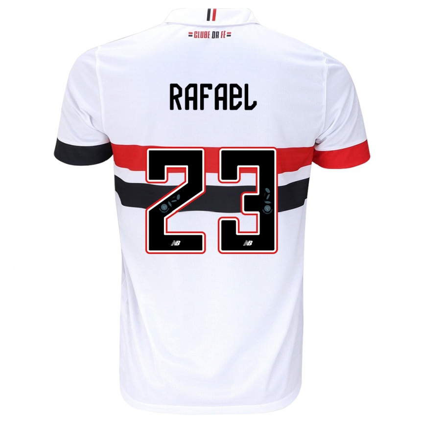 Niño Fútbol Camiseta Rafael #23 Blanco Rojo Negro 1ª Equipación 2024/25 Argentina