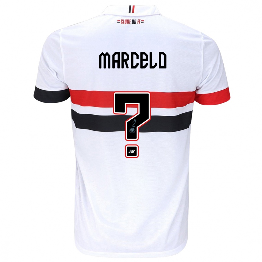 Niño Fútbol Camiseta Marcelo #0 Blanco Rojo Negro 1ª Equipación 2024/25 Argentina