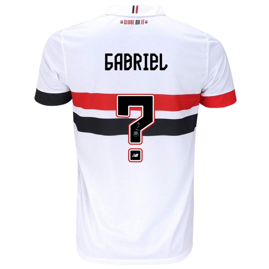 Niño Fútbol Camiseta Gabriel Bruno #0 Blanco Rojo Negro 1ª Equipación 2024/25 Argentina