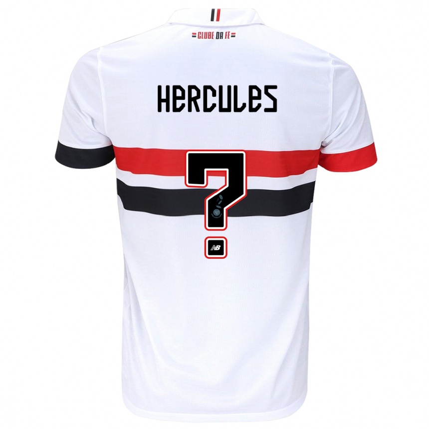 Niño Fútbol Camiseta Hercules #0 Blanco Rojo Negro 1ª Equipación 2024/25 Argentina