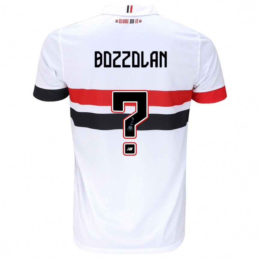 Niño Fútbol Camiseta Gabriel Bozzolan #0 Blanco Rojo Negro 1ª Equipación 2024/25 Argentina