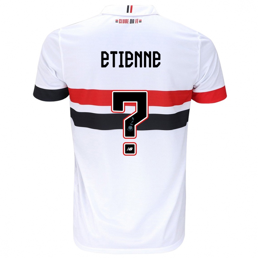 Niño Fútbol Camiseta Clauvis Etienne #0 Blanco Rojo Negro 1ª Equipación 2024/25 Argentina