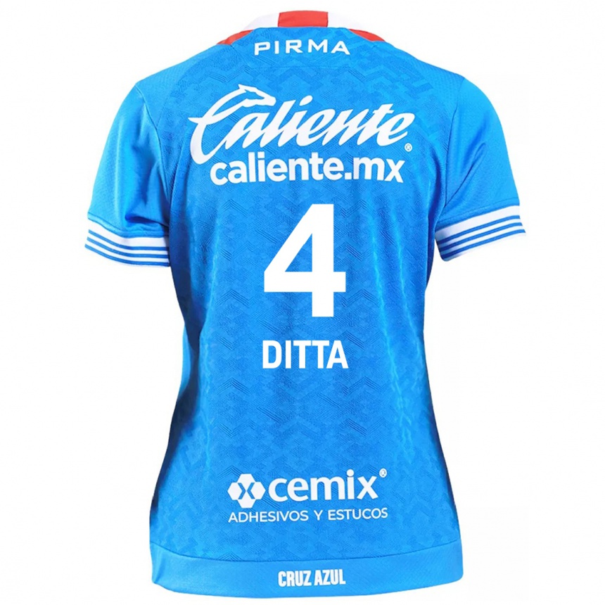 Niño Fútbol Camiseta Willer Ditta #4 Cielo Azul 1ª Equipación 2024/25 Argentina