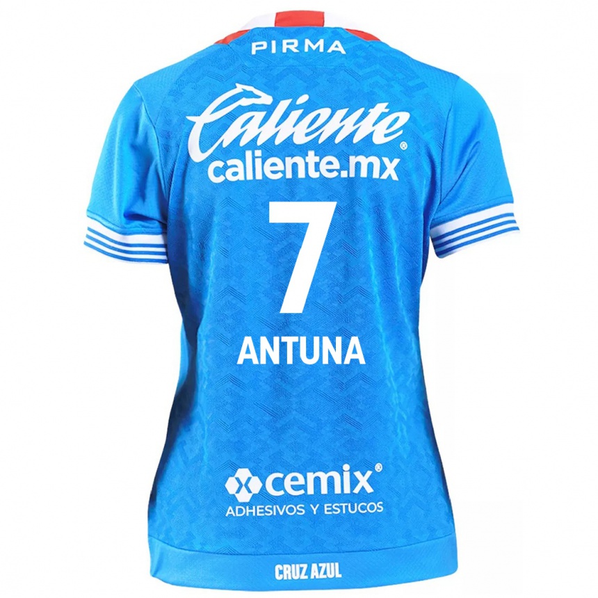 Niño Fútbol Camiseta Uriel Antuna #7 Cielo Azul 1ª Equipación 2024/25 Argentina