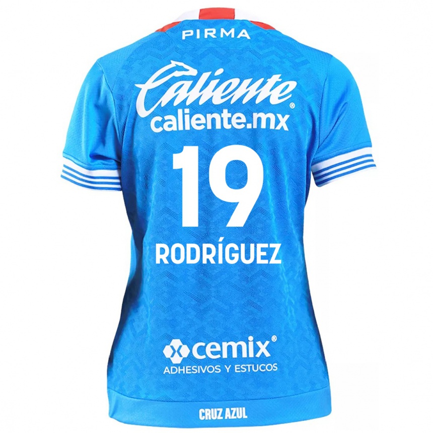 Niño Fútbol Camiseta Carlos Rodríguez #19 Cielo Azul 1ª Equipación 2024/25 Argentina