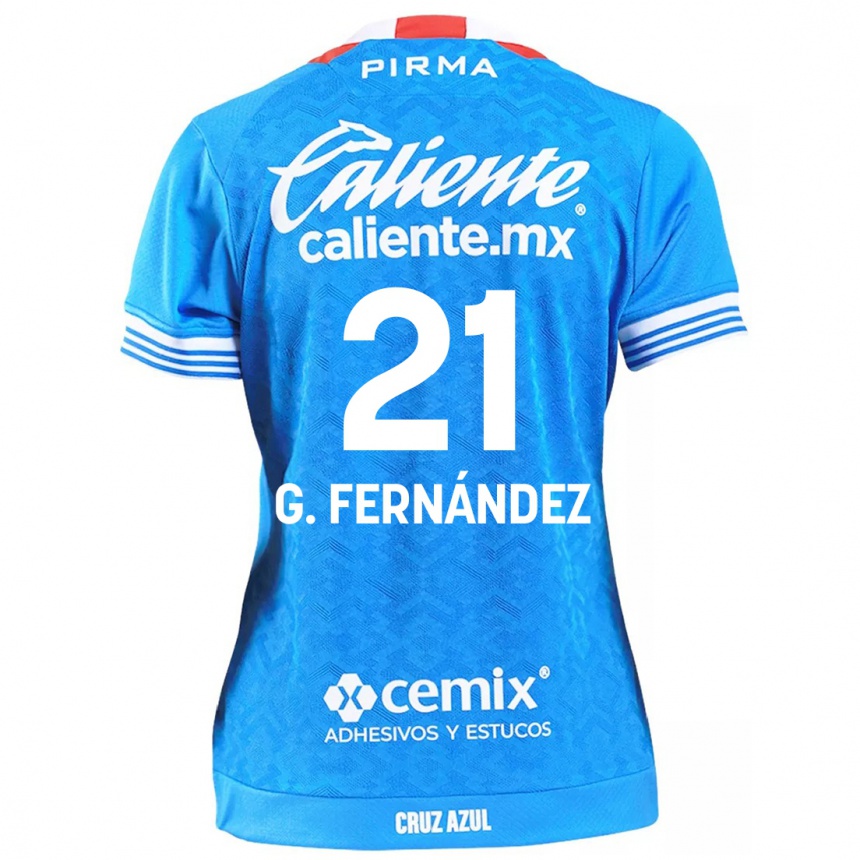 Niño Fútbol Camiseta Gabriel Fernández #21 Cielo Azul 1ª Equipación 2024/25 Argentina