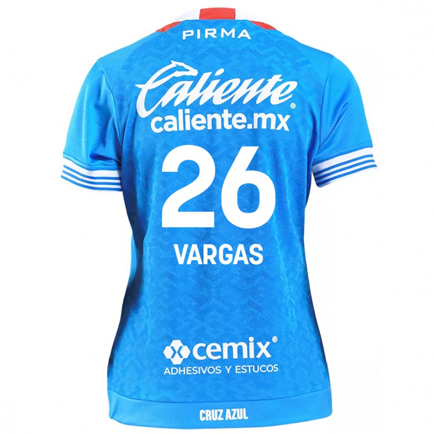 Niño Fútbol Camiseta Carlos Vargas #26 Cielo Azul 1ª Equipación 2024/25 Argentina