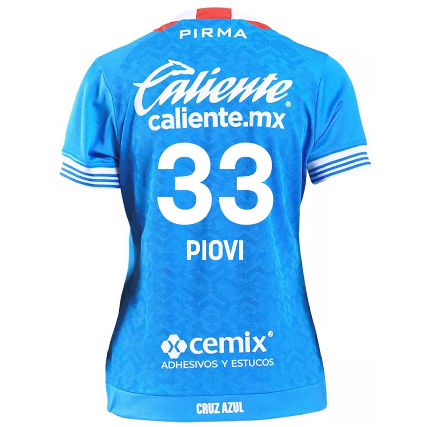 Niño Fútbol Camiseta Gonzalo Piovi #33 Cielo Azul 1ª Equipación 2024/25 Argentina