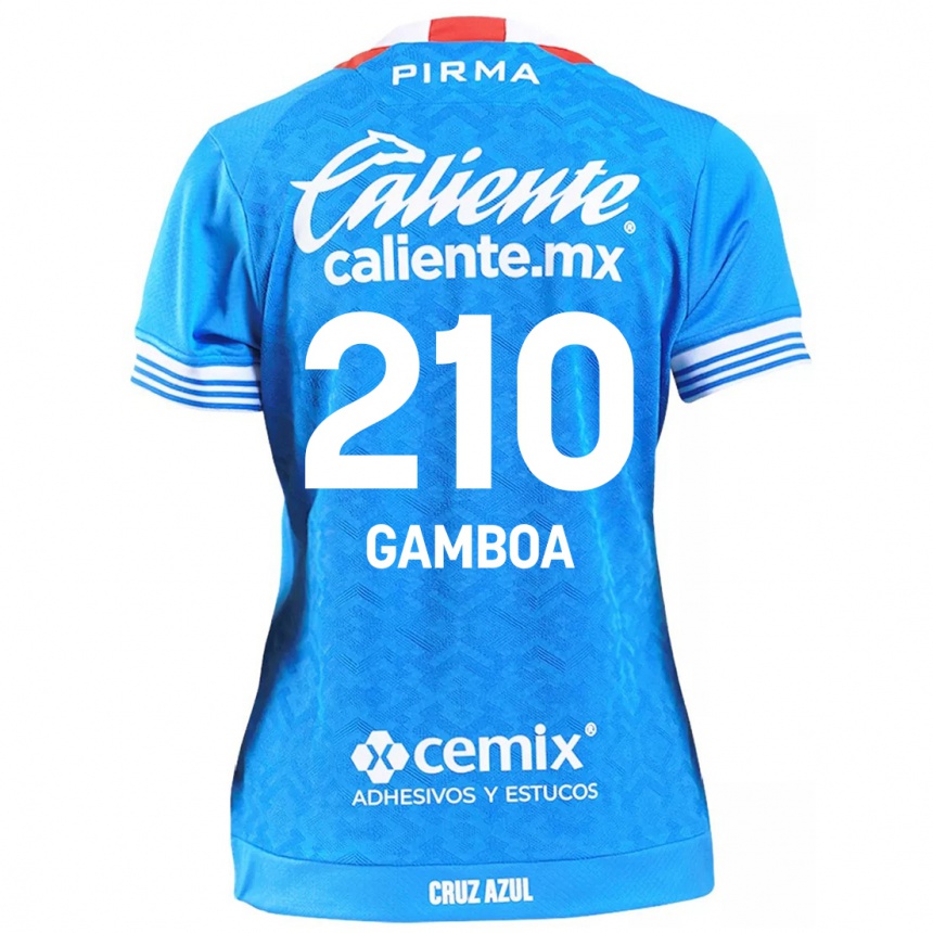 Niño Fútbol Camiseta Bryan Gamboa #210 Cielo Azul 1ª Equipación 2024/25 Argentina