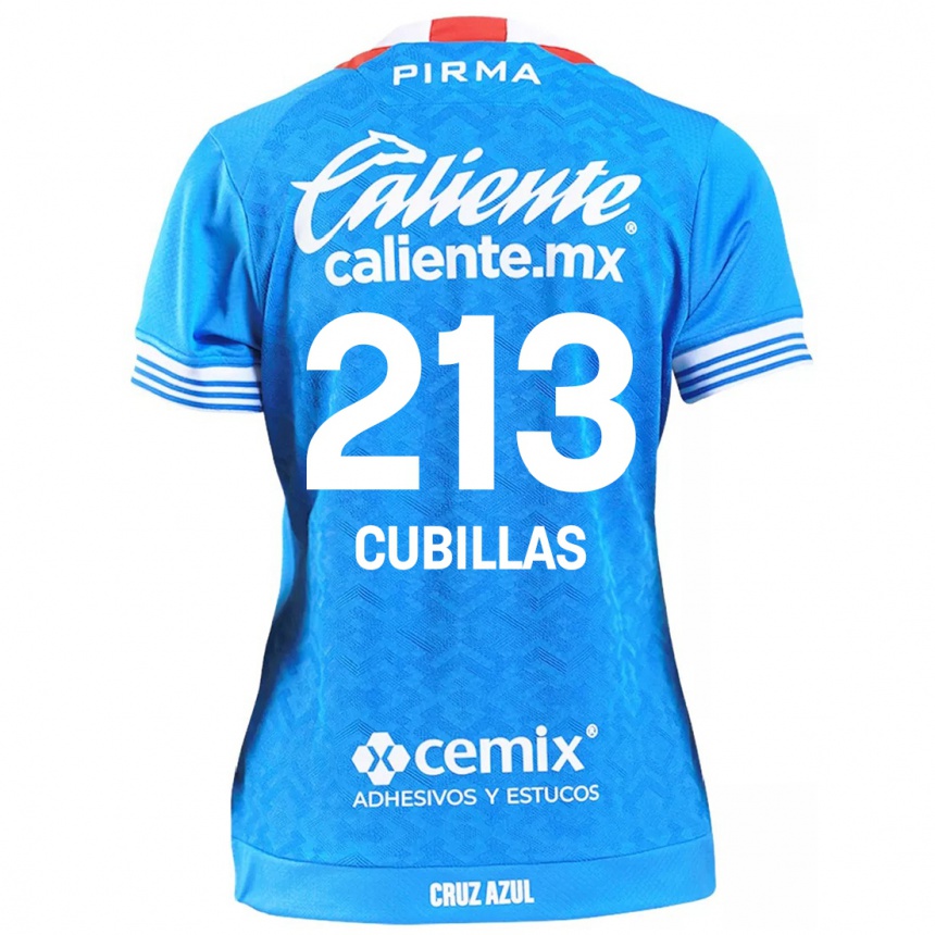 Niño Fútbol Camiseta Andre Cubillas #213 Cielo Azul 1ª Equipación 2024/25 Argentina