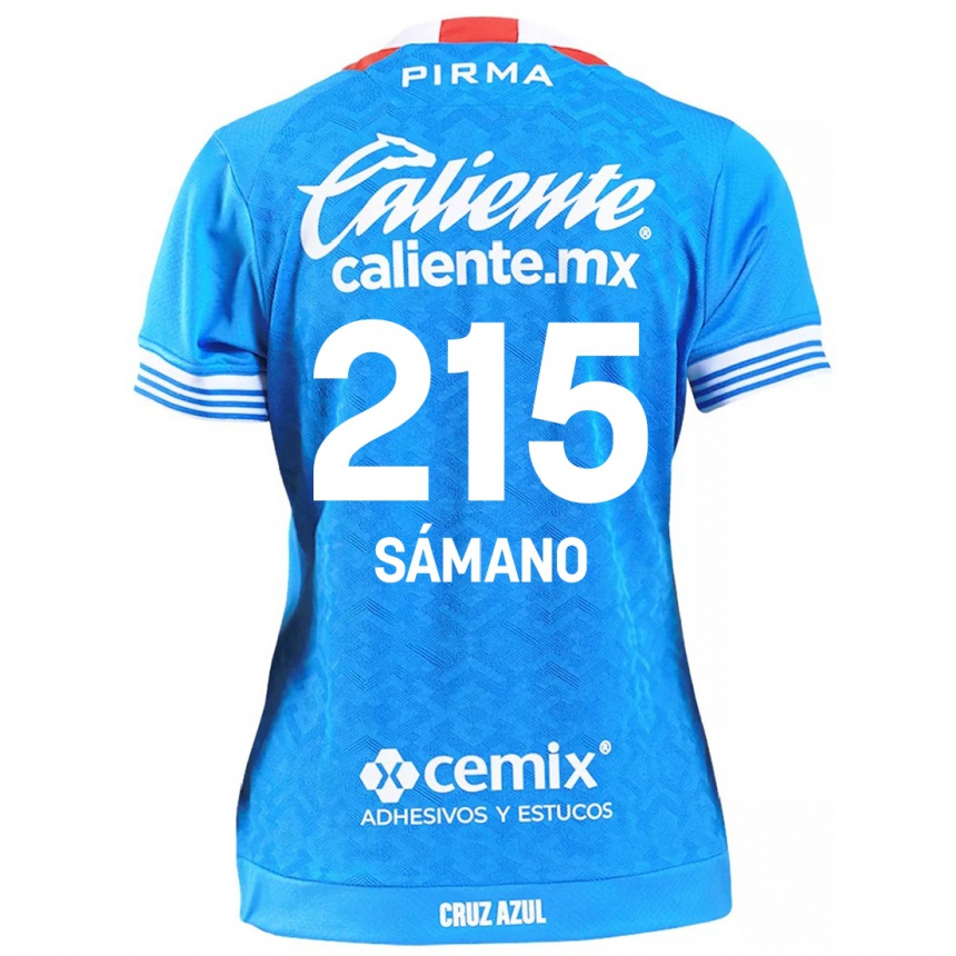 Niño Fútbol Camiseta Fernando Sámano #215 Cielo Azul 1ª Equipación 2024/25 Argentina