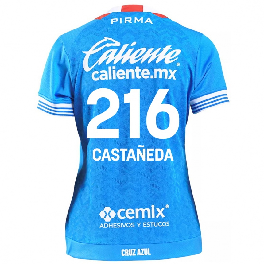 Niño Fútbol Camiseta Ian Castañeda #216 Cielo Azul 1ª Equipación 2024/25 Argentina