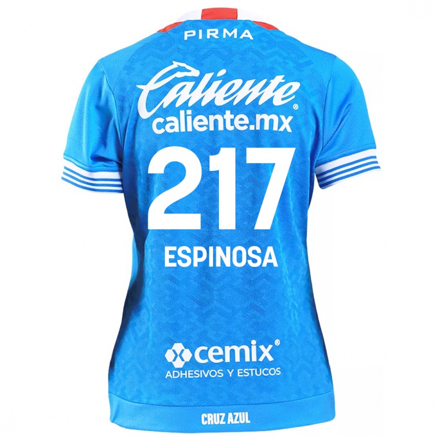 Niño Fútbol Camiseta Samuel Espinosa #217 Cielo Azul 1ª Equipación 2024/25 Argentina