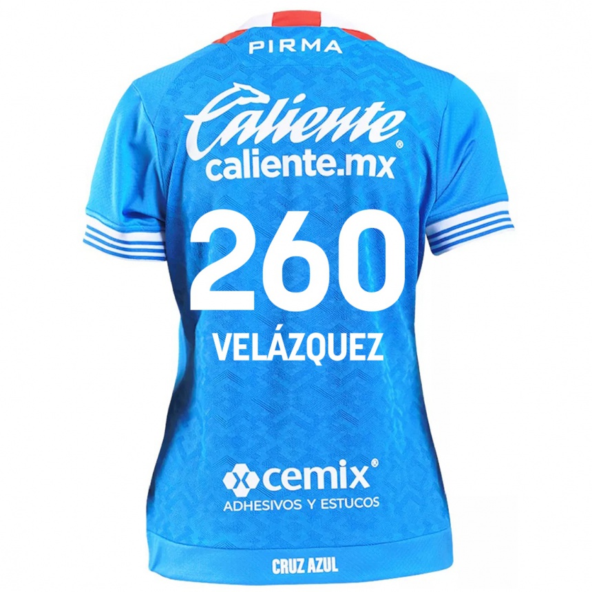 Niño Fútbol Camiseta Víctor Velázquez #260 Cielo Azul 1ª Equipación 2024/25 Argentina