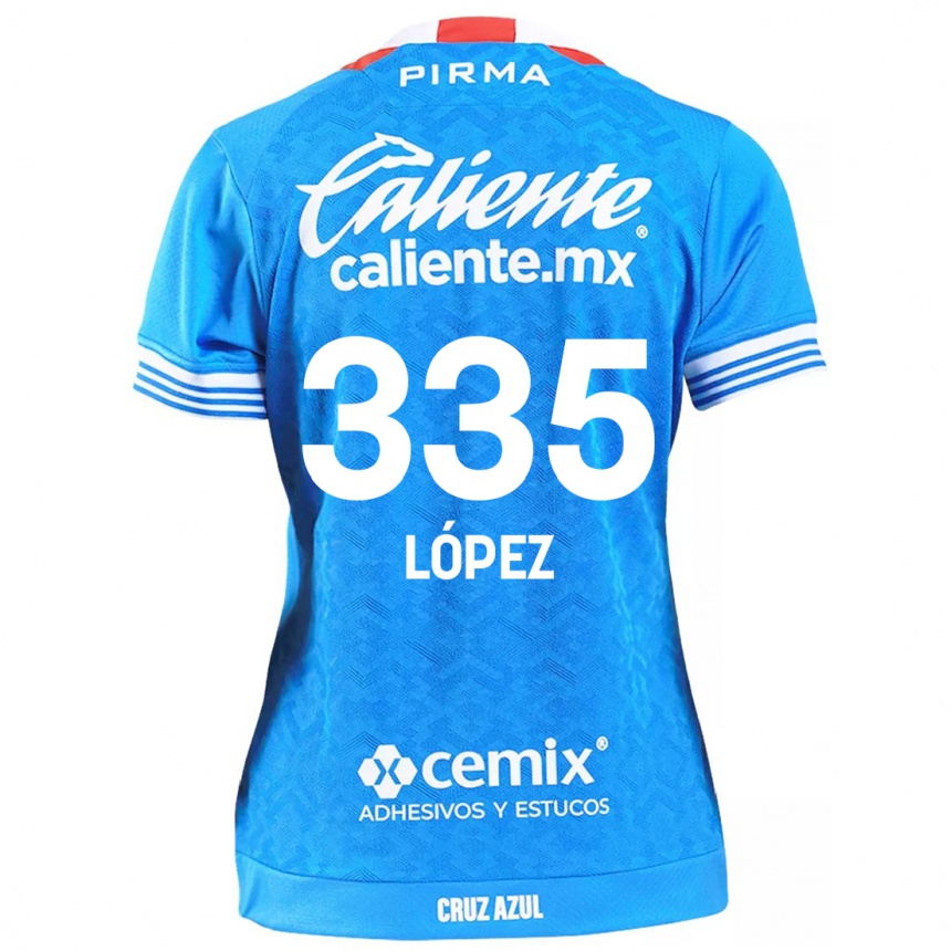 Niño Fútbol Camiseta Alfredo López #335 Cielo Azul 1ª Equipación 2024/25 Argentina